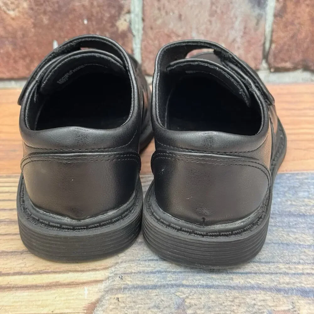 Lito Children's Boys Black Leather Strap Dress Shoes Oxford Wedding Sz Toddler 8